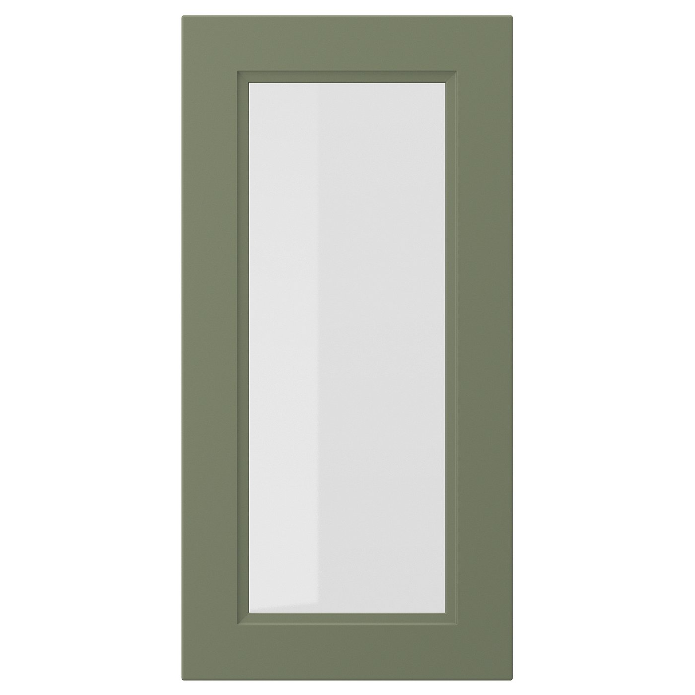 IKEA AXSTAD vitrindörr, grågrön, 40x80 cm