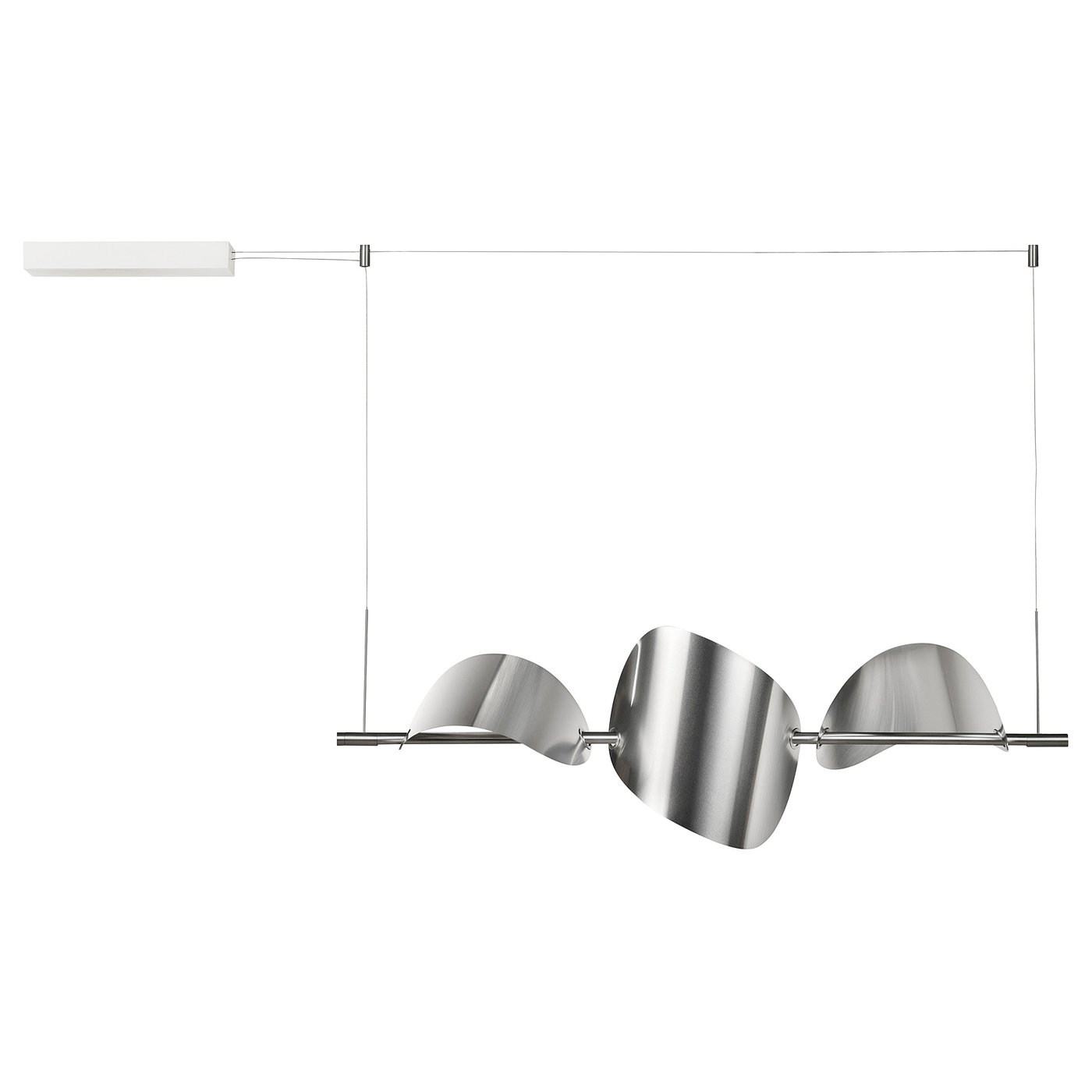 IKEA BACKSTÖRN LED taklampa, dimbar/matt yta aluminium, 108 cm