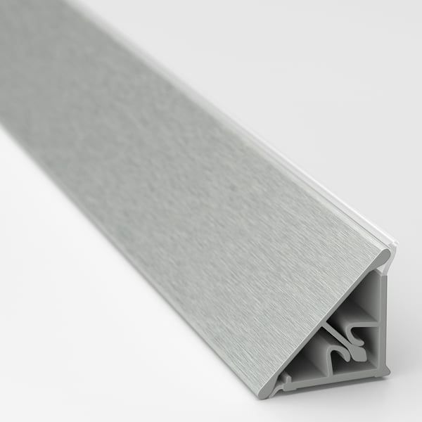BASKETORP Väggavslutningslist - rostfritt stålfärg/aluminium