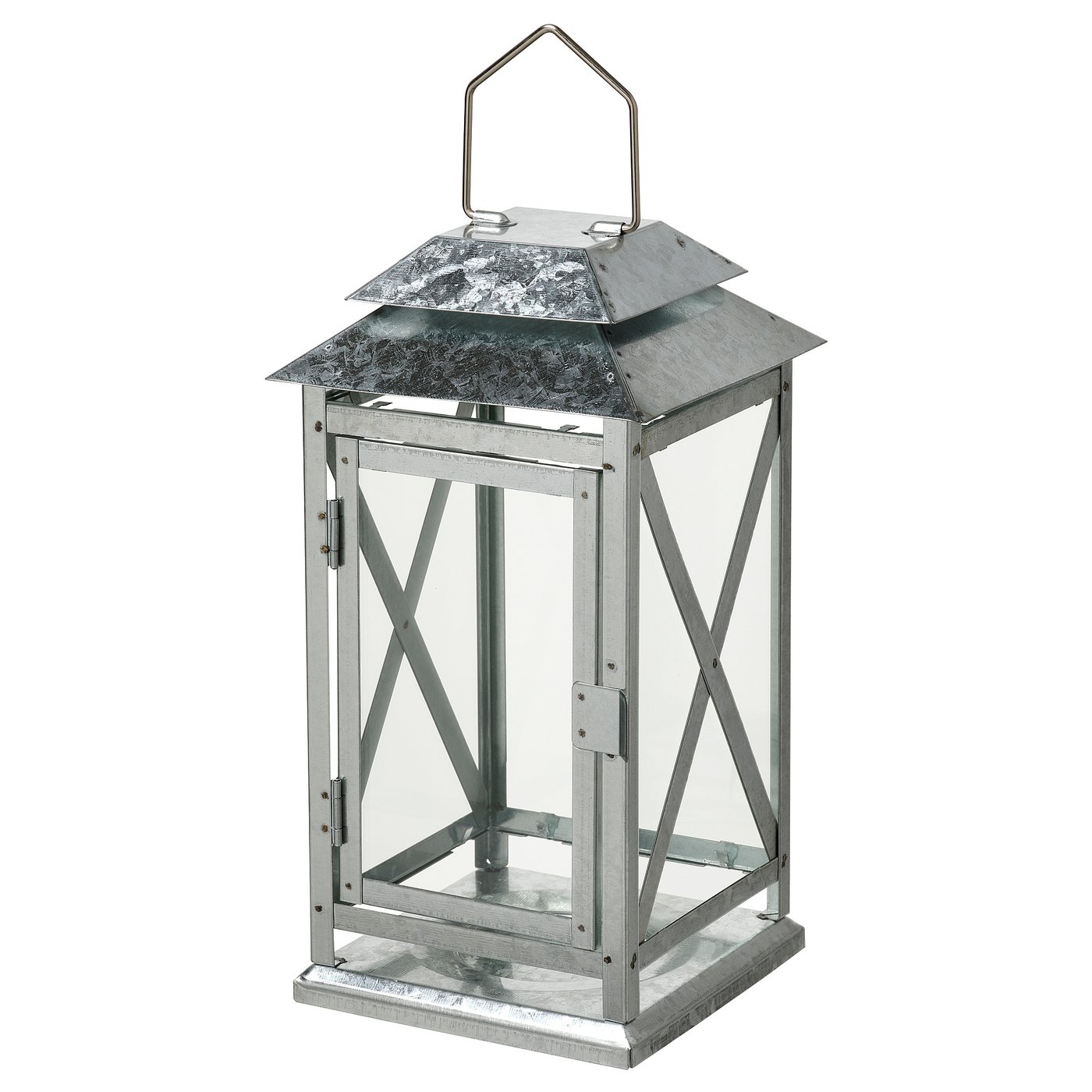 IKEA BEFÄSTA lykta för blockljus, in/utomhus, förzinkad, 29 cm