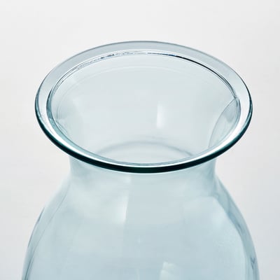 BERGKÖRSBÄR Vas, glas/grön, 20 cm