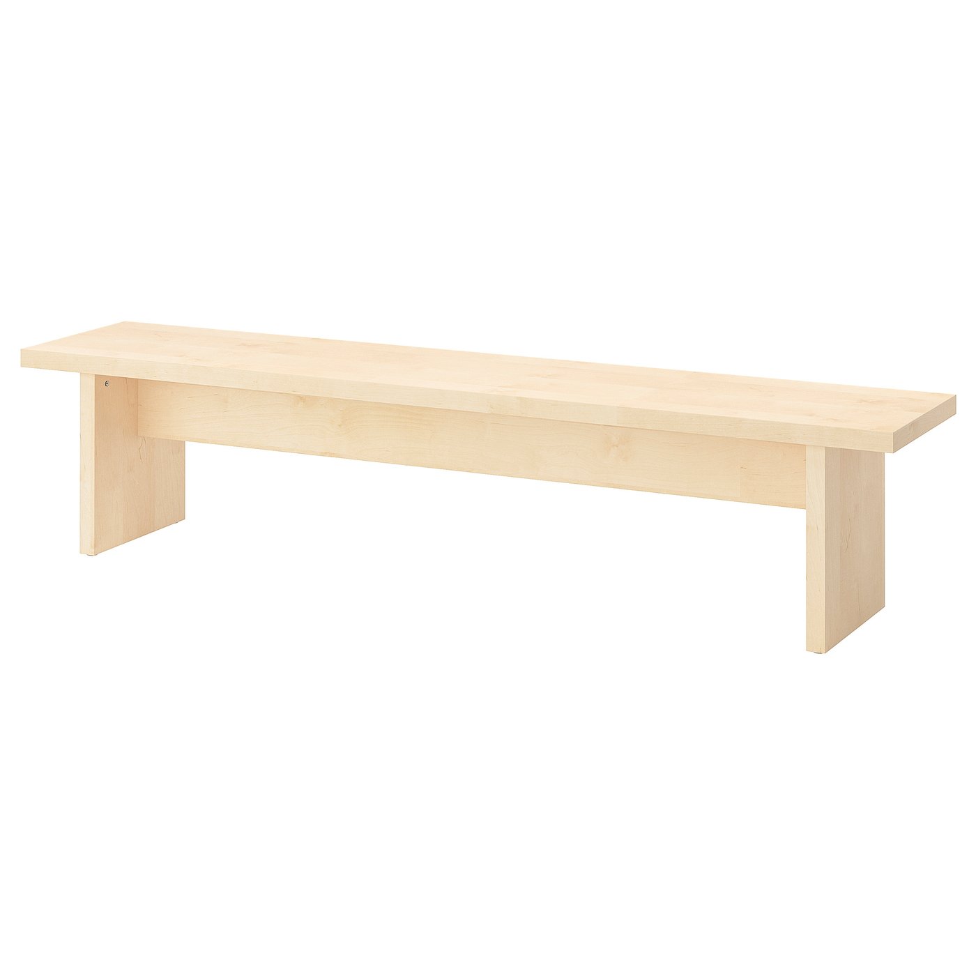 IKEA BERGSHYTTAN bänk, tonad effekt björkfaner, 210x38 cm