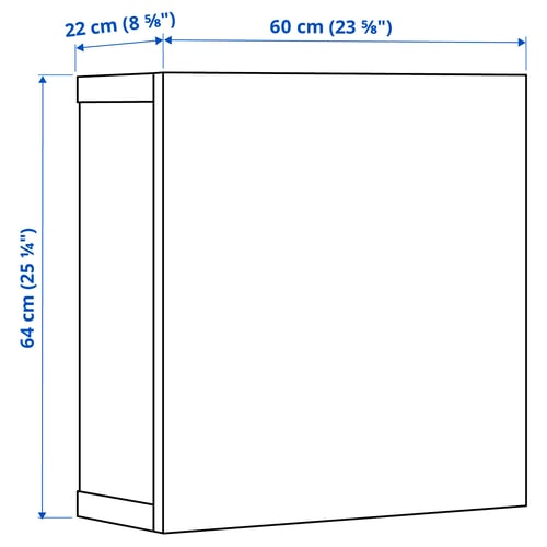 Illustration med mått för produkten: BESTÅ.