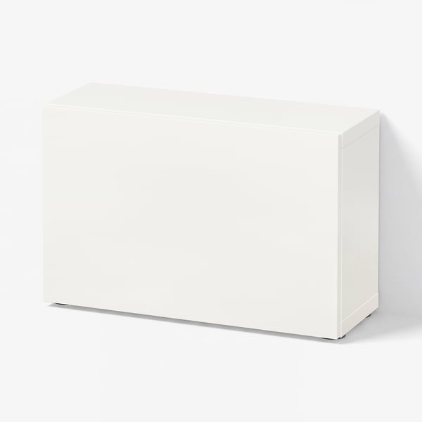 BESTÅ Hylla med dörr, vit/Lappviken vit, 60x22x38 cm