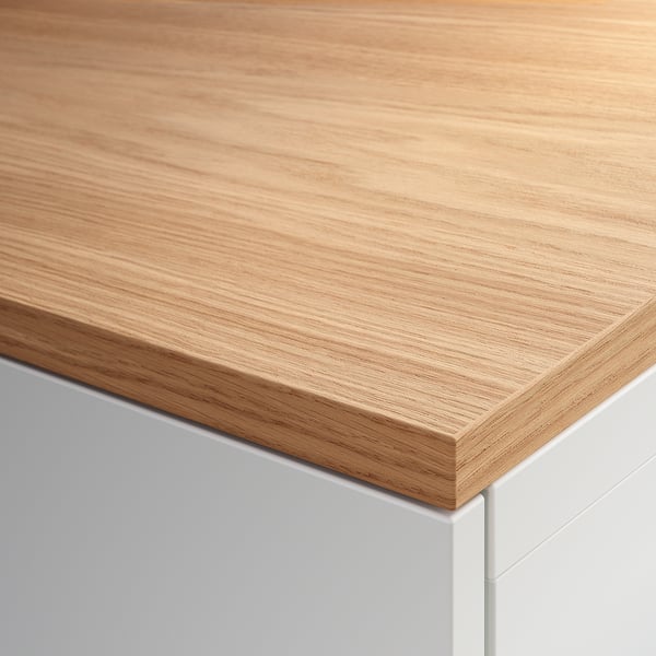 BESTÅ Toppskiva, ekfaner, 180x42 cm