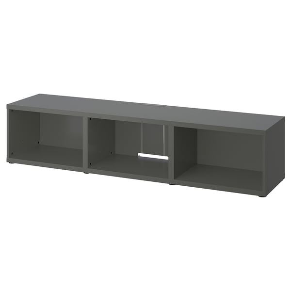 BESTÅ Tv-bänk - mörkgrå 180x40x38 cm