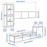 Illustration med mått för produkten: BESTÅ.