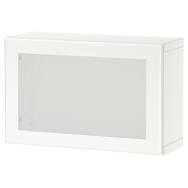BESTÅ Väggmonterad skåpkombination - vit/Mörtviken vit 60x22x38 cm