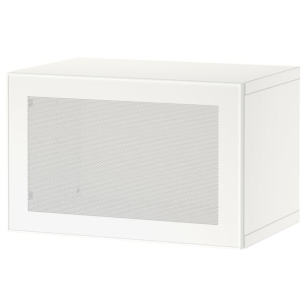 BESTÅ Väggmonterad skåpkombination - vit/Mörtviken vit 60x42x38 cm