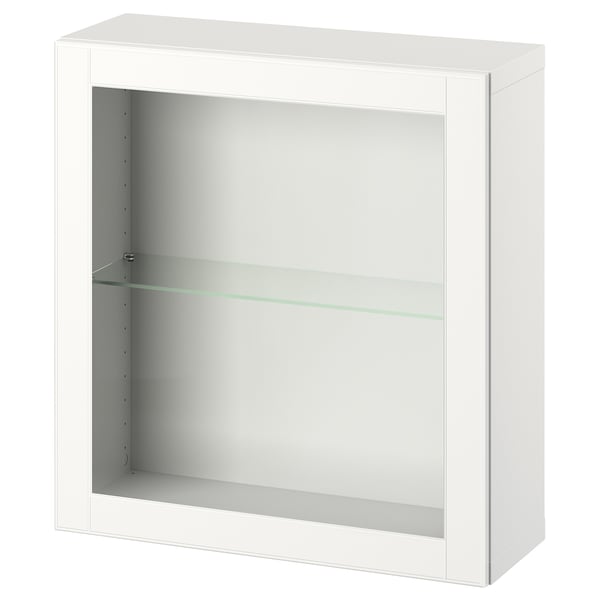 BESTÅ Väggmonterad skåpkombination - vit/Ostvik vit 60x22x64 cm