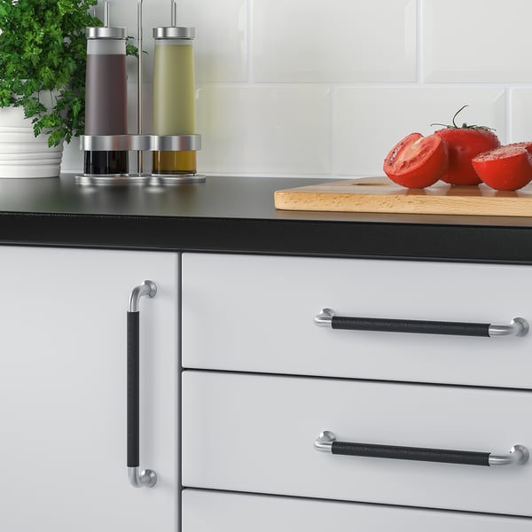 Bjarred Handtag Rostfritt Stal Svart Lader Ikea