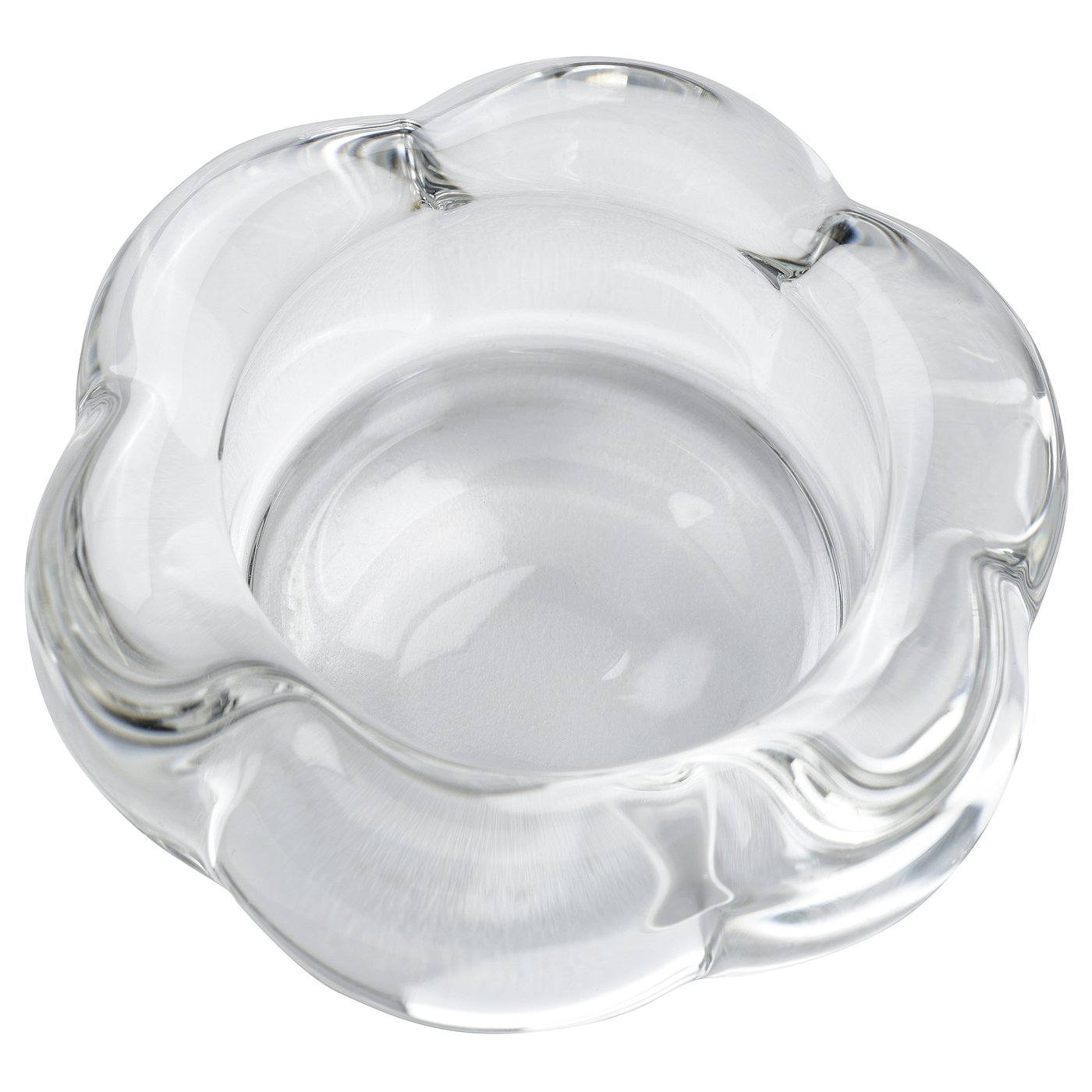 IKEA BLADFÅGEL värmeljushållare, klarglas, 3 cm