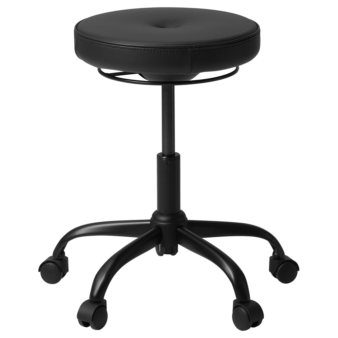 IKEA BLYKOBB pall med hjul, glose svart