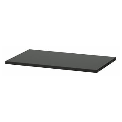 BOAXEL svart hylla, modern minimalistisk design med matt finish.