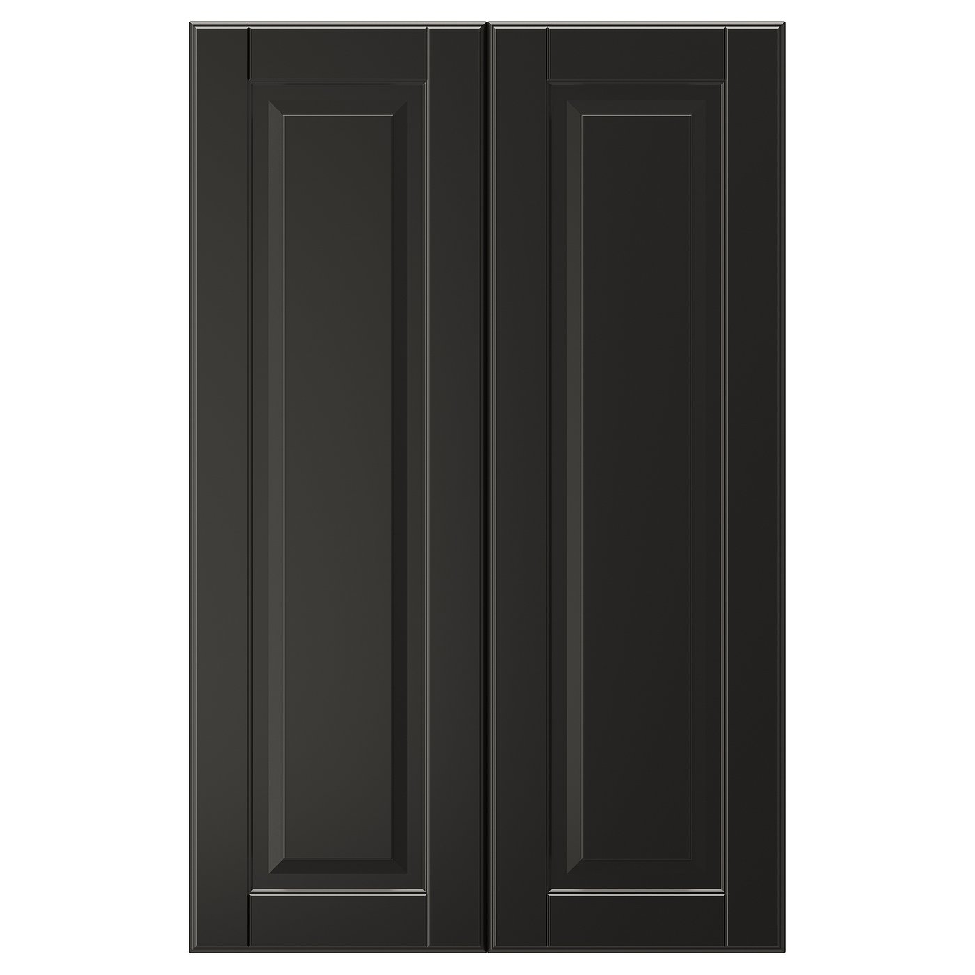BODBYN Dörr för bänkhörnskåp, 2 delar - svart 25x80 cm IKEA occasion