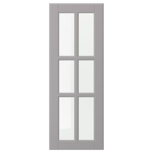 BODBYN Vitrindörr - grå 30x80 cm