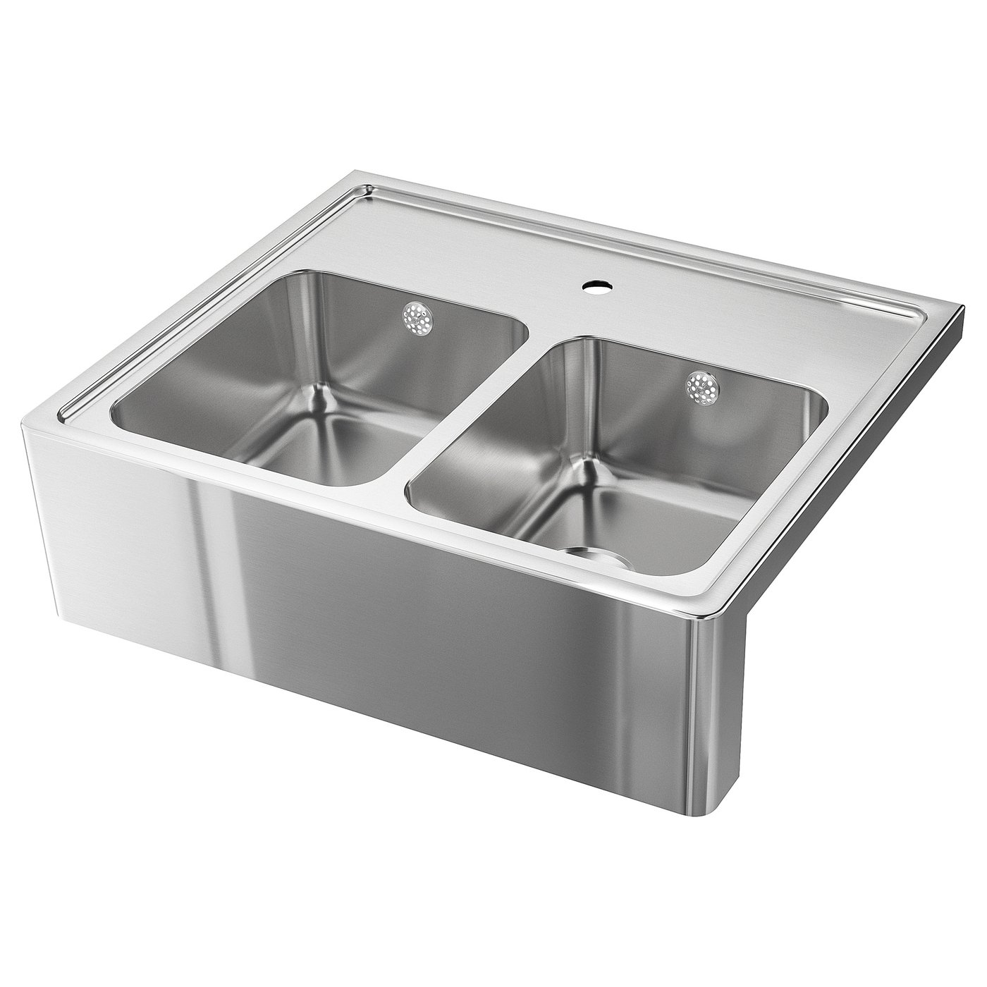 BREDSJÖN Diskho, 2 hoar med synlig front, rostfritt stål, 80x69 cm - IKEA