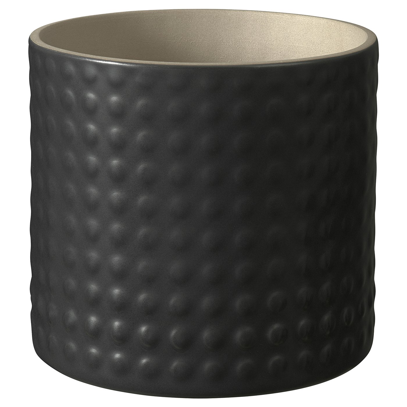 IKEA CHIAFRÖN kruka, inom-/utomhus svart, 12 cm