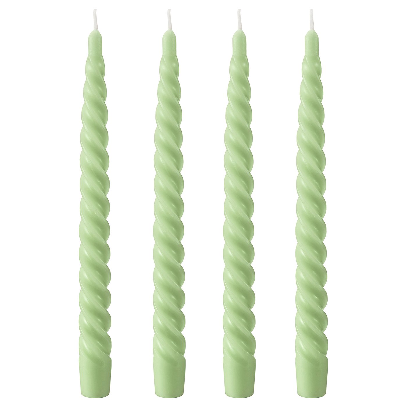 CONTORTATALL kronljus utan doft, vridna/grön, 25 cm - IKEA