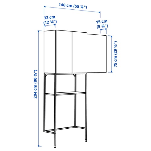 Illustration med mått för produkten: ENHET.