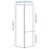 Illustration med mått för produkten: ENHET.
