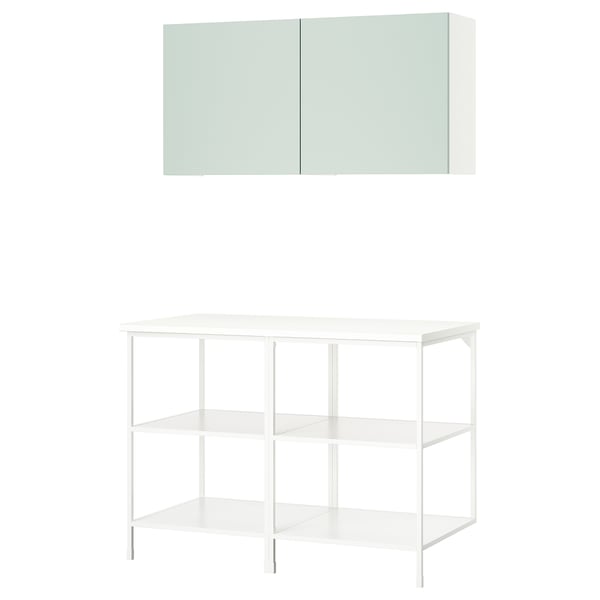 Grön & vit IKEA ENHET förvaring: skåp och hyllor