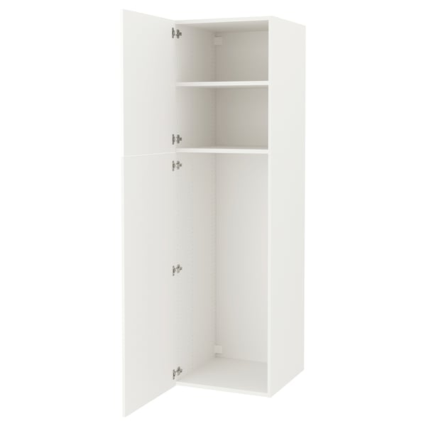 ENHET Högskåp m 2 dörrar - vit 60x62x210 cm