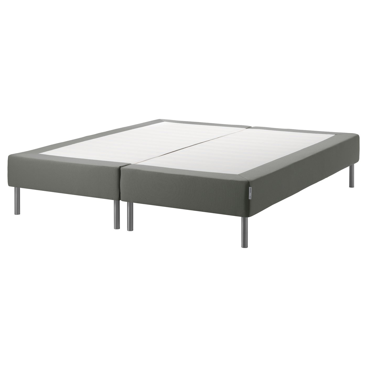 IKEA ESPEVÄR ribbmadrassbotten med ben, mörkgrå, 180x200 cm
