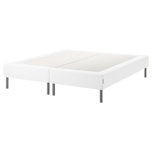 ESPEVÄR vit säng, metallben, solid design