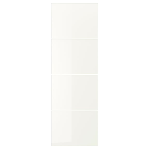 FÄRVIK 4 paneler till ram för skjutdörr - vitt glas 75x236 cm