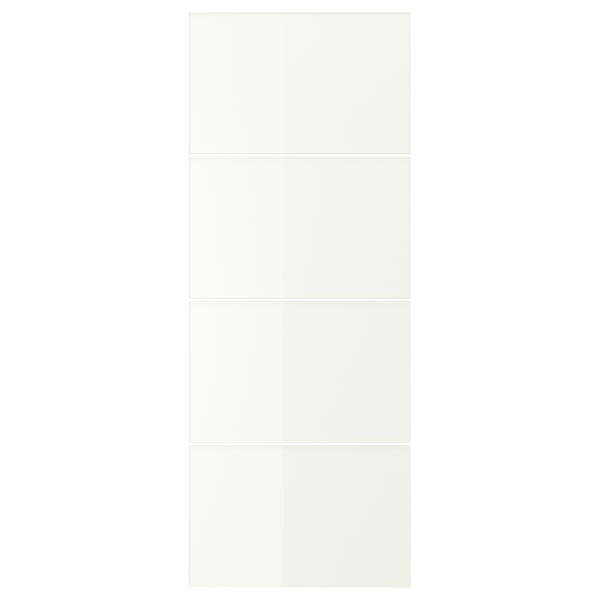 FÄRVIK 4 paneler till ram för skjutdörr - vitt glas 75x201 cm