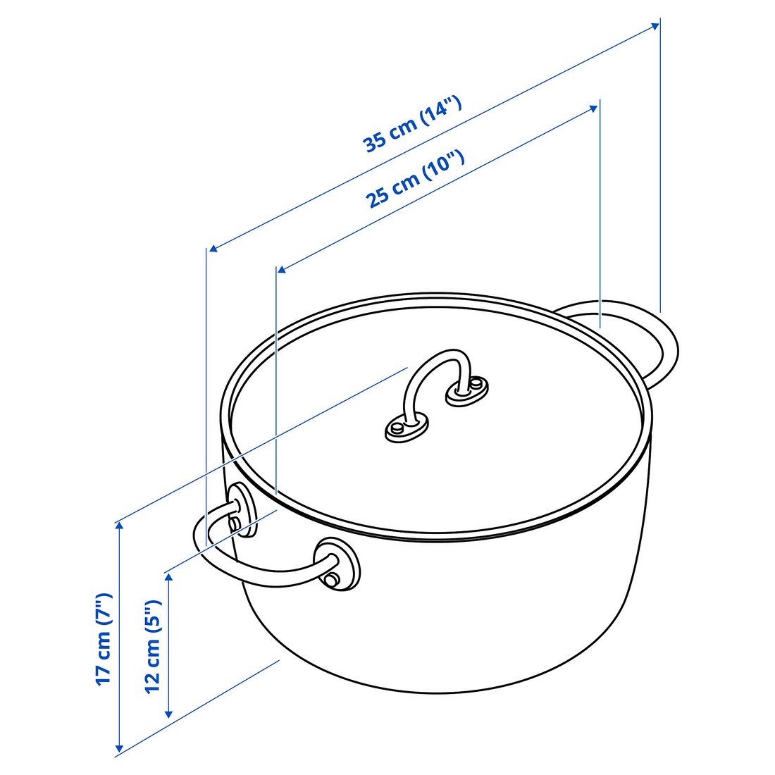 FINMAT gryta med lock, koppar/rostfritt stål, 5 l - IKEA