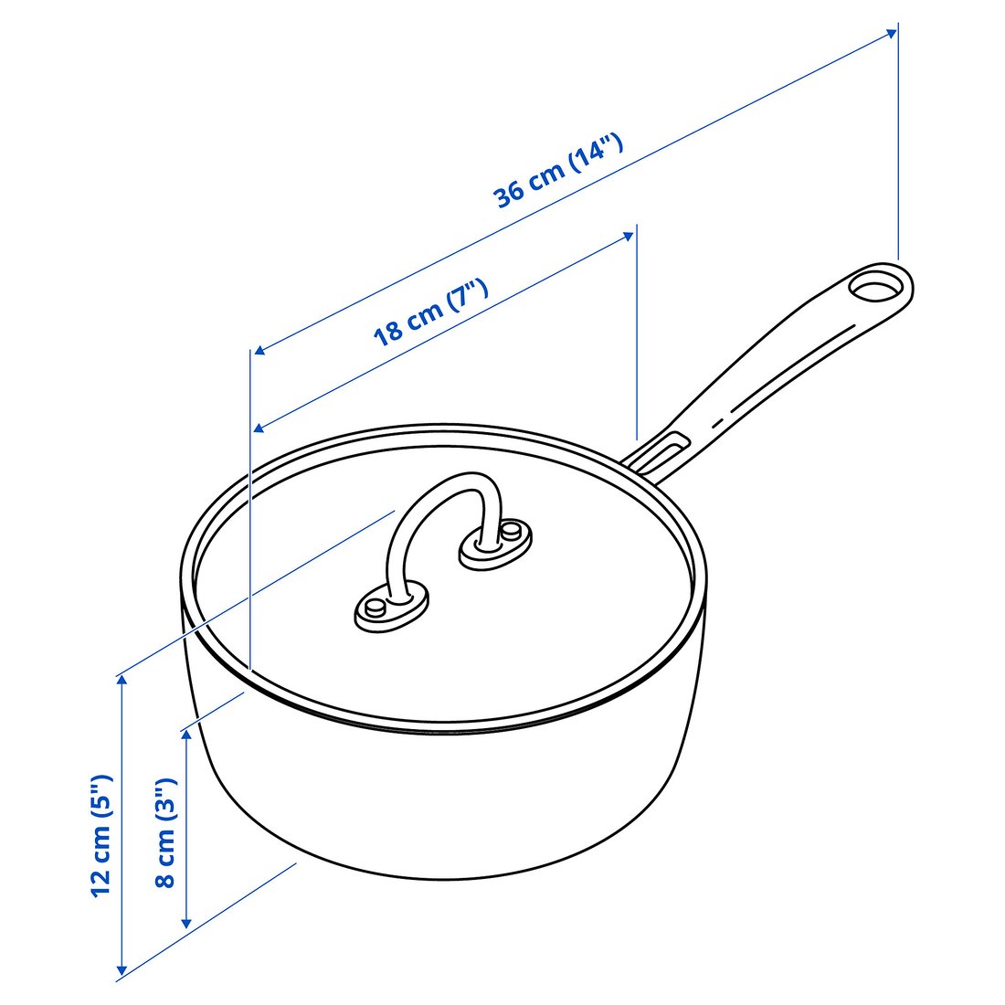FINMAT kastrull med lock, koppar/rostfritt stål, 1.5 l - IKEA