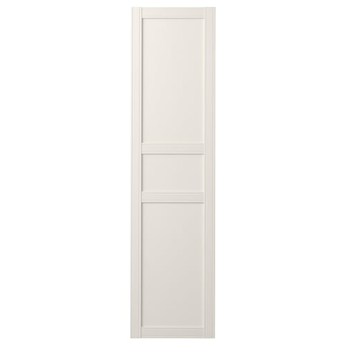 FLISBERGET-dörr , vit, paneldesign, 3 paneler, subtila spår, matt finish.