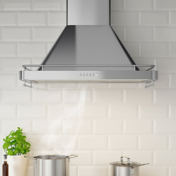 FÖLJANDE Väggmonterad köksfläkt, rostfritt stål, 80 cm - IKEA