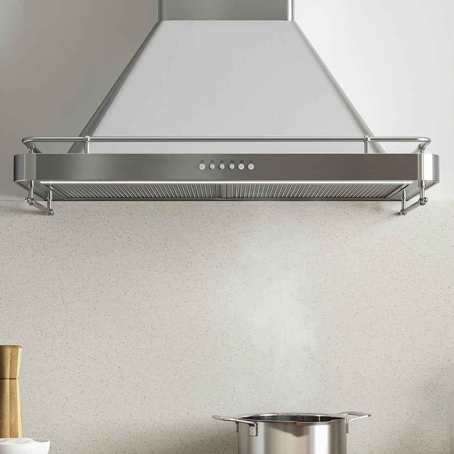 FÖLJANDE väggmonterad köksfläkt, rostfritt stål, 80 cm - IKEA