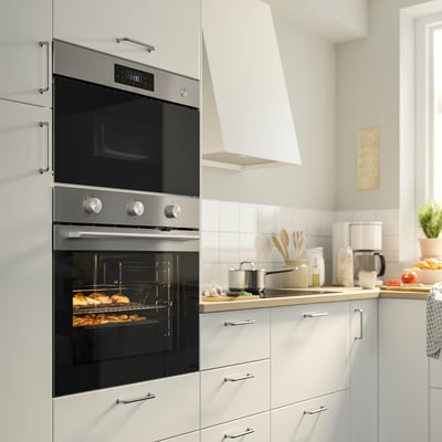 FRILLESBO Ugn med fläkt, Grillfunktion rostfritt stålfärg/IKEA 300