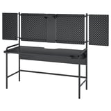 FRÖSKELÅS Skrivbord för gaming, svart, 144x71 cm