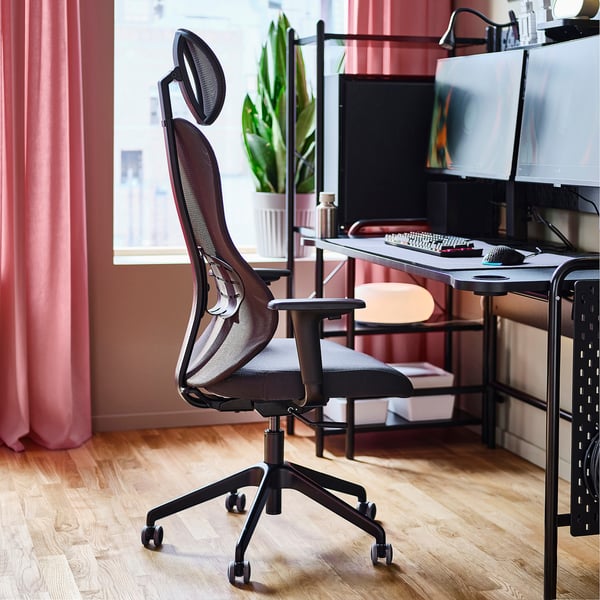 FRÖSKELÅS / UTKLASSNING Skrivbord och stol för gaming, svart/antracit