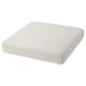 En fyrkantig, beige utomhuskudde med dragkedja och struktur, designad av ikea.