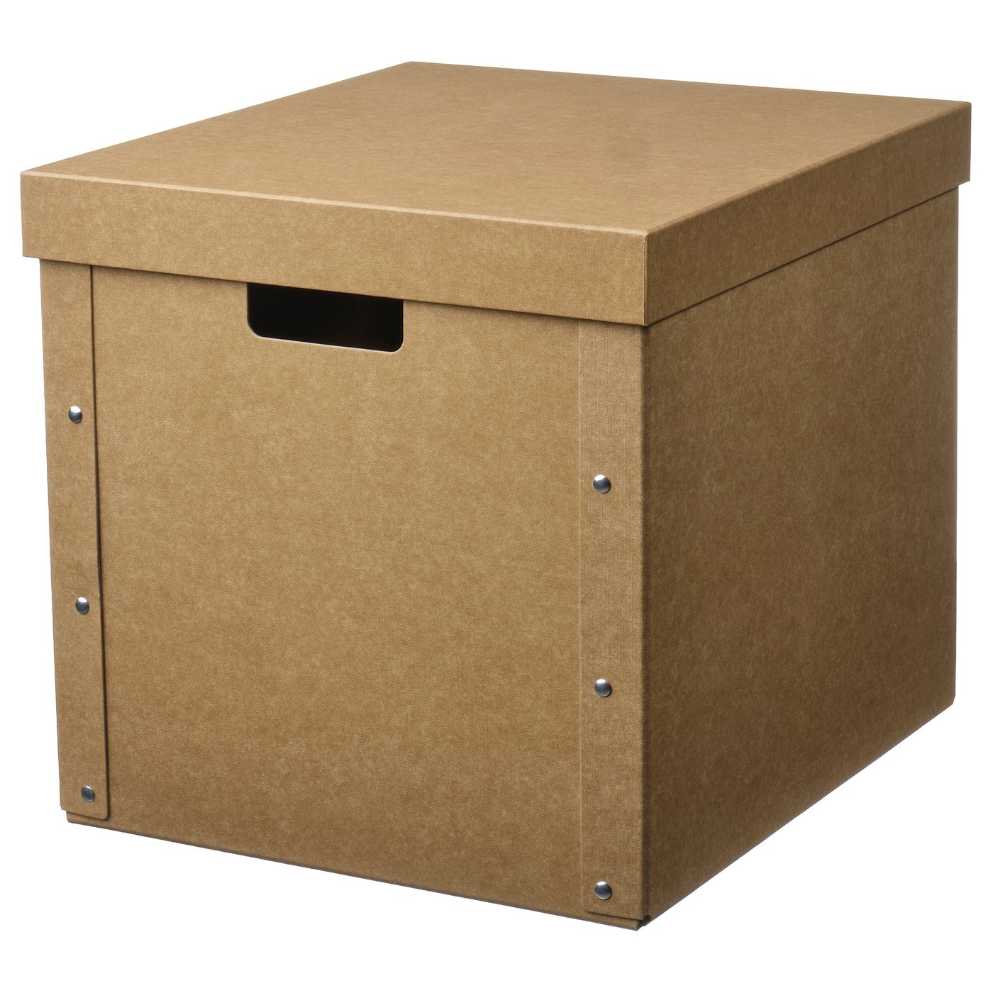 IKEA GÄRDESGÅRD förvaringslåda med lock, natur, 32x35x31 cm