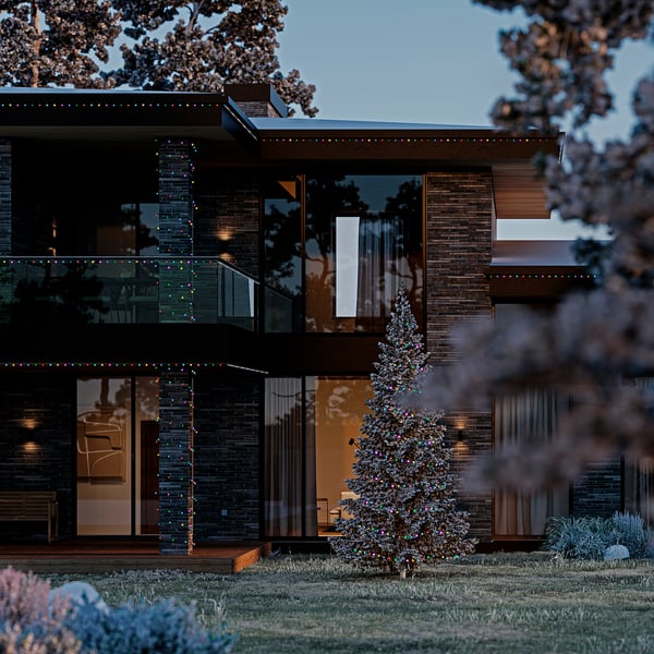 GETKÅL LED ljusslinga, justerbar färg utomhus, 24.8 m