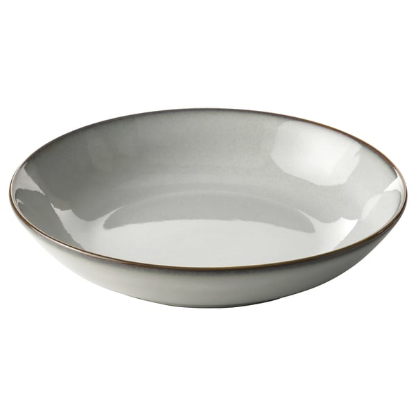 GLADELIG Djup tallrik - grå 21 cm