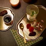 GOKVÄLLÅ Assiett, mini/guldfärgad, 27x17 cm