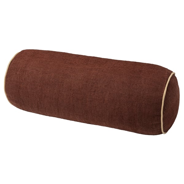 GOKVÄLLÅ Kudde - cylinderformad/brun 55 cm