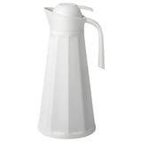 Gokvallå termokanna, snygg design, rostfritt stål och plast, med handtag.