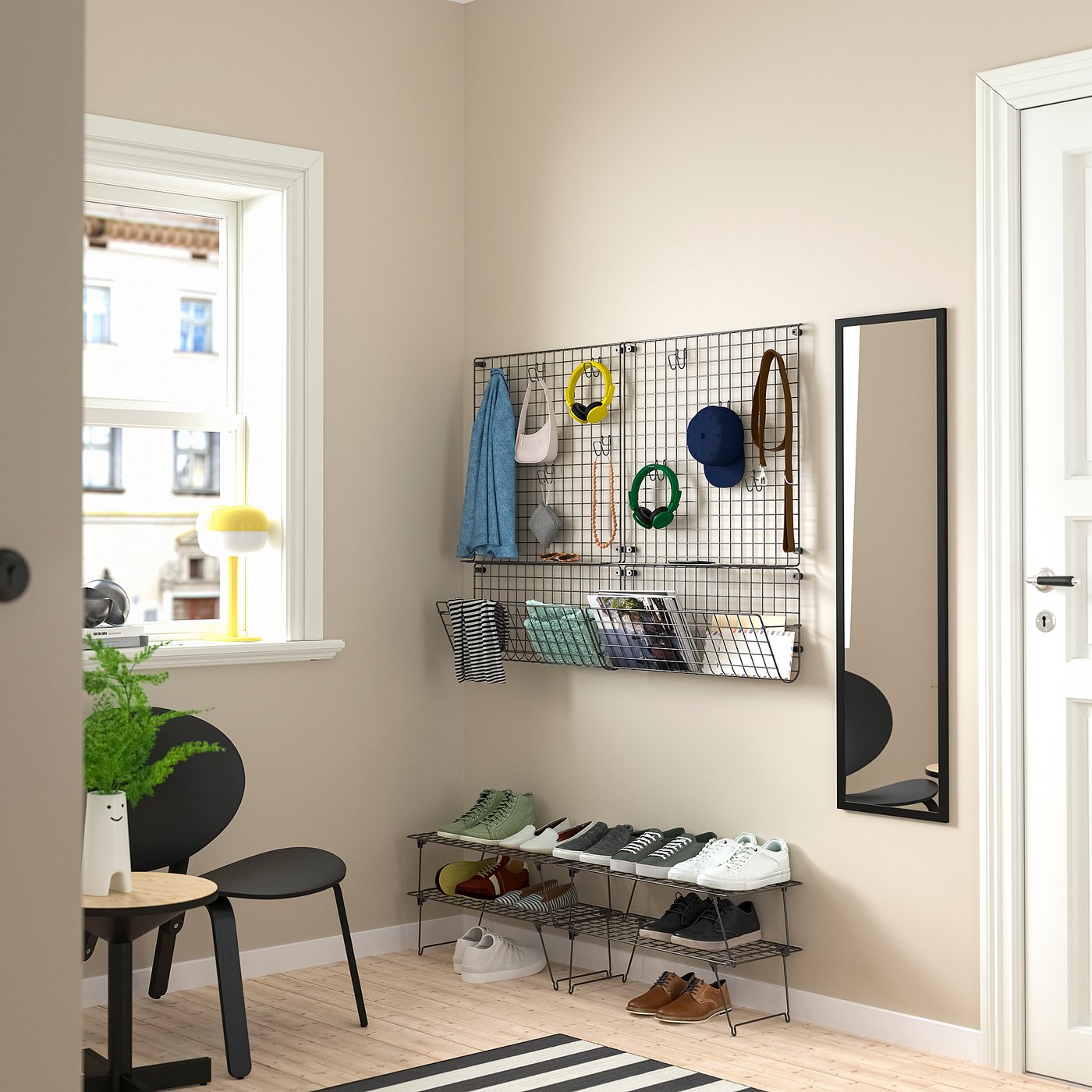 IKEA GREJIG hallmöbler, set om 8, grå