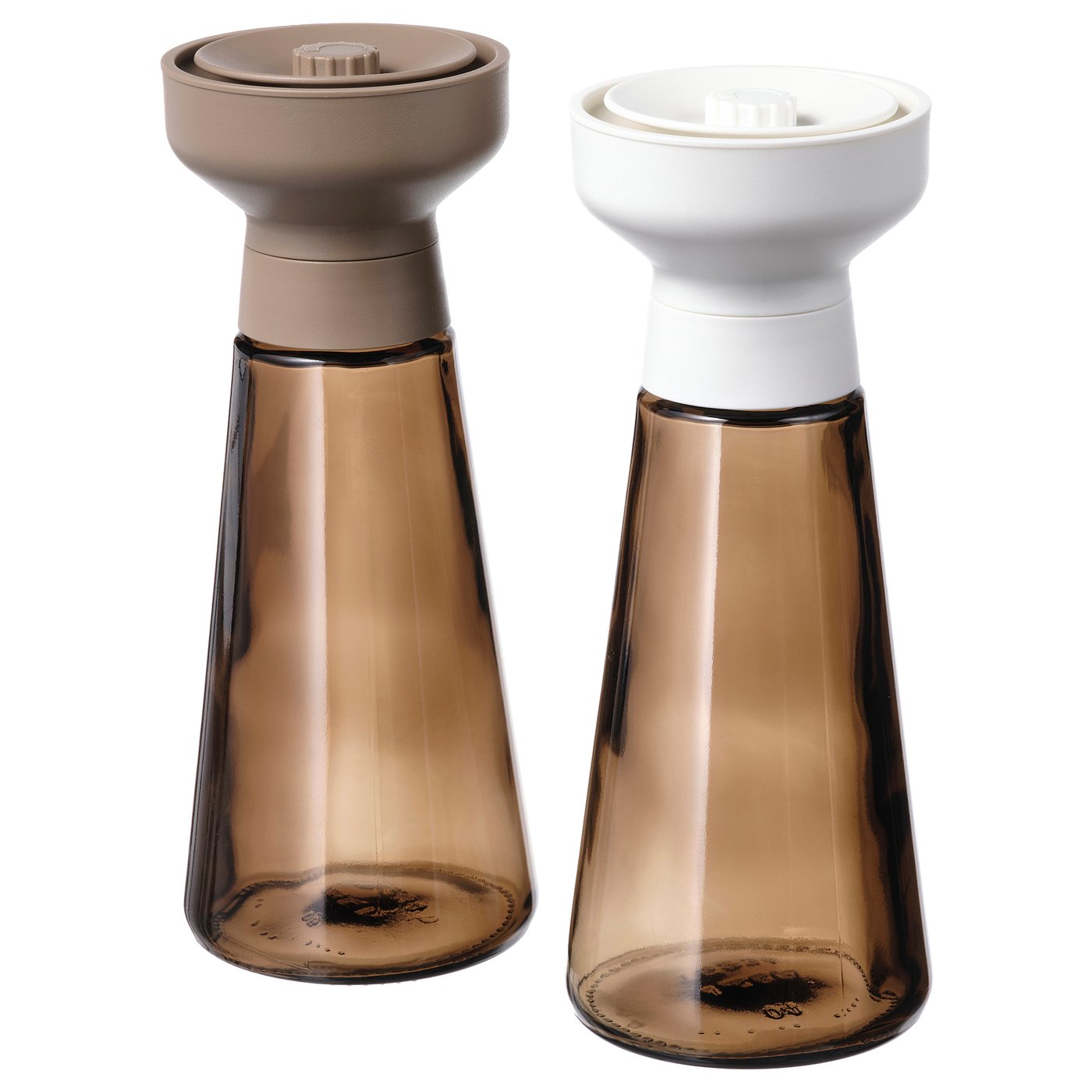IKEA HALVTOM kryddkvarn, glas/brun, 19 cm