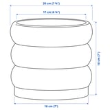 Illustration med mått för produkten: HASSELBUKETT.