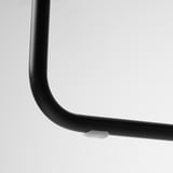 Svart metallbordshandtag, slät yta, böjd design, högkvalitativt utseende.
